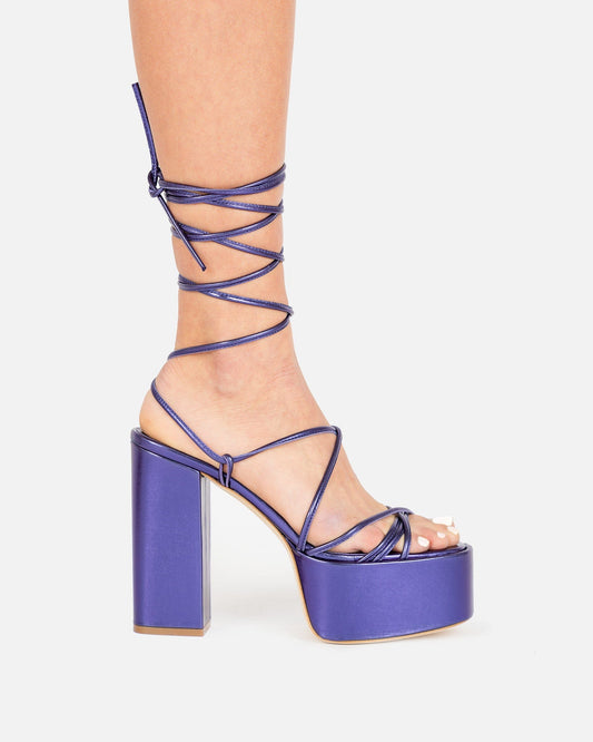 Paris Texas Women's Shoes Malena Platform Sandal in Ultra Violet