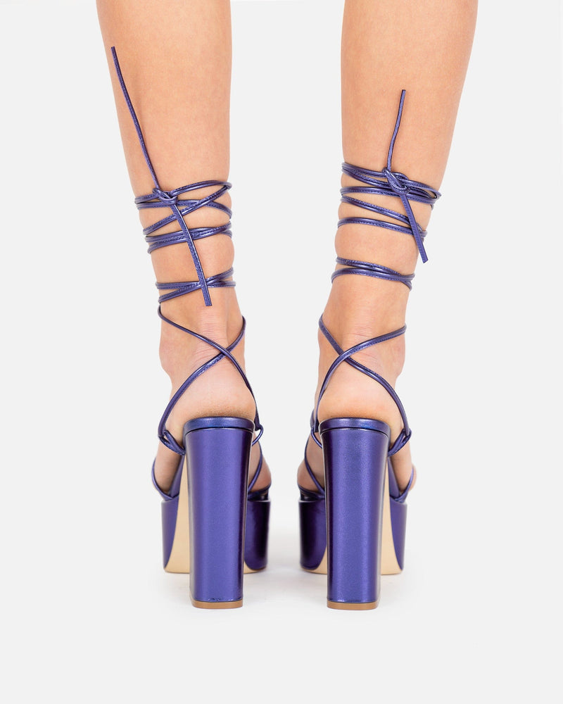 Paris Texas Women's Shoes Malena Platform Sandal in Ultra Violet