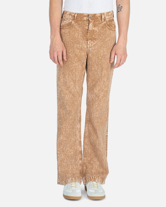 Marni Men's Jeans Marbled Dyed Jeans in Brown