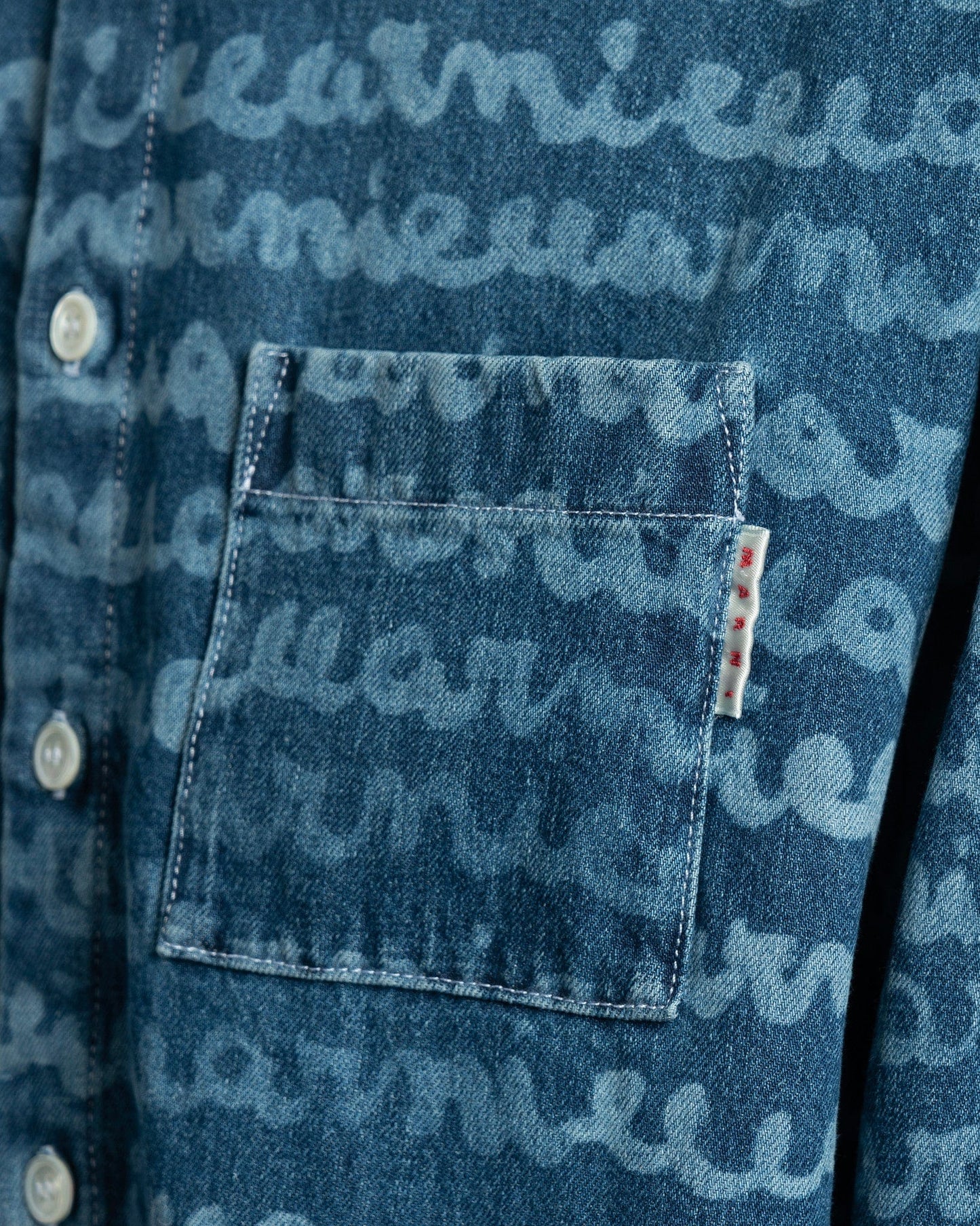 Marni Men's T-Shirts Maremarni Denim Shirt in Ocean