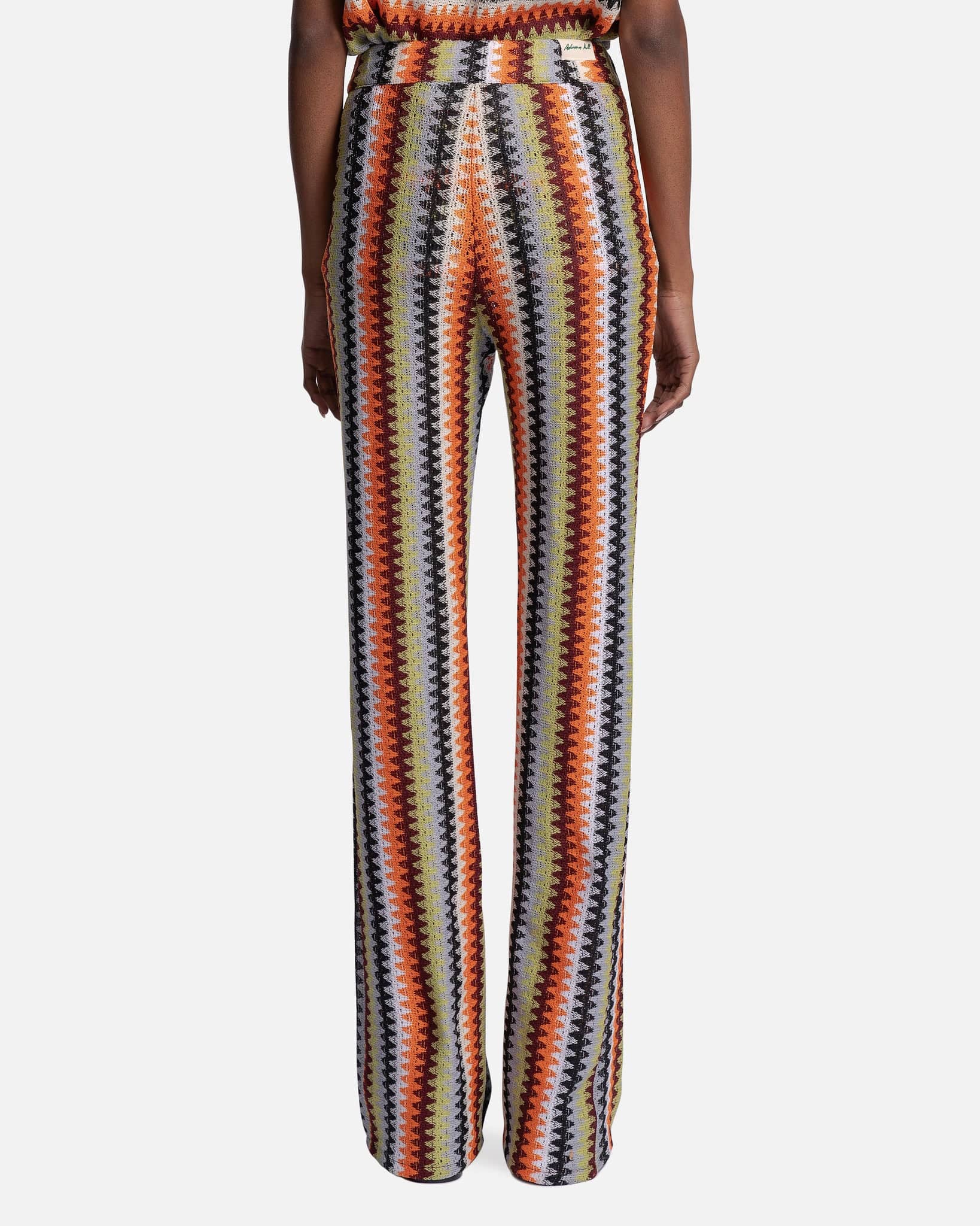 Andersson Bell Women Pants Marta Cut & Sew Long Pants in Orange Stripe