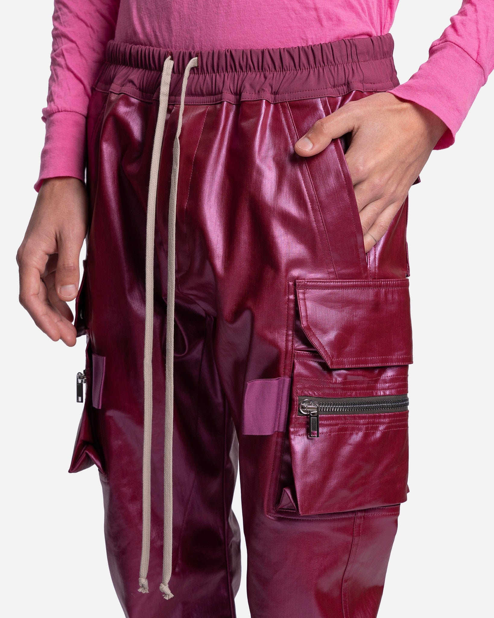 Rick Owens Men's Pants Mastodon Cargo in Fuchsia