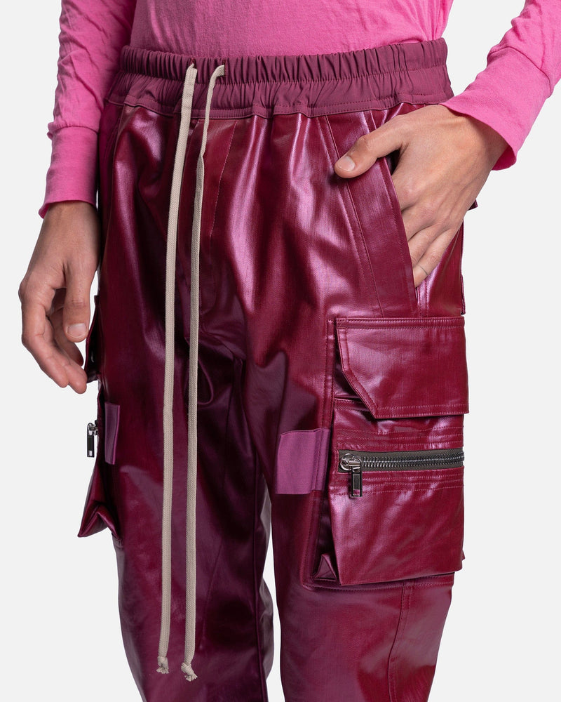 Rick Owens Men's Pants Mastodon Cargo in Fuchsia