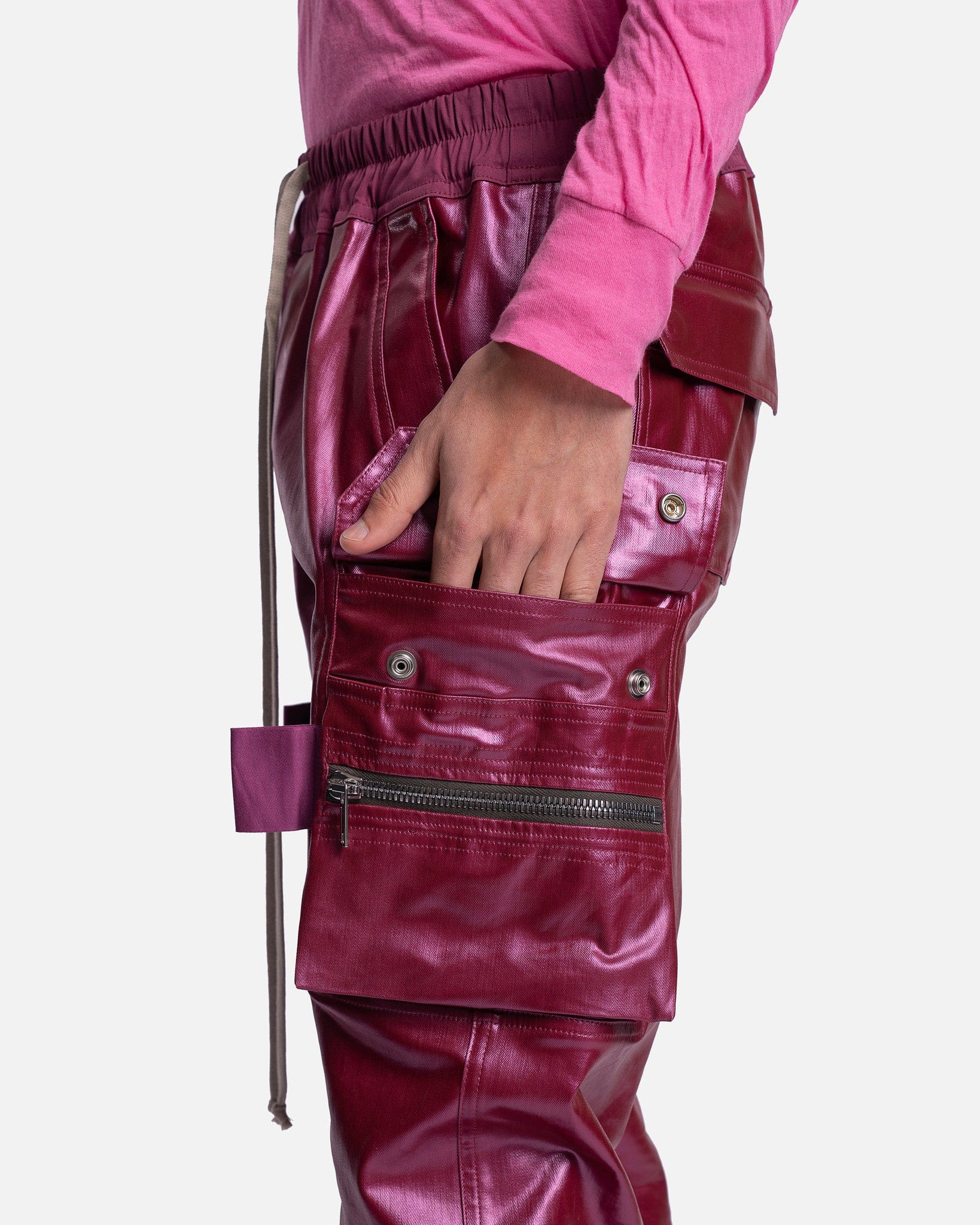 Rick Owens Men's Pants Mastodon Cargo in Fuchsia