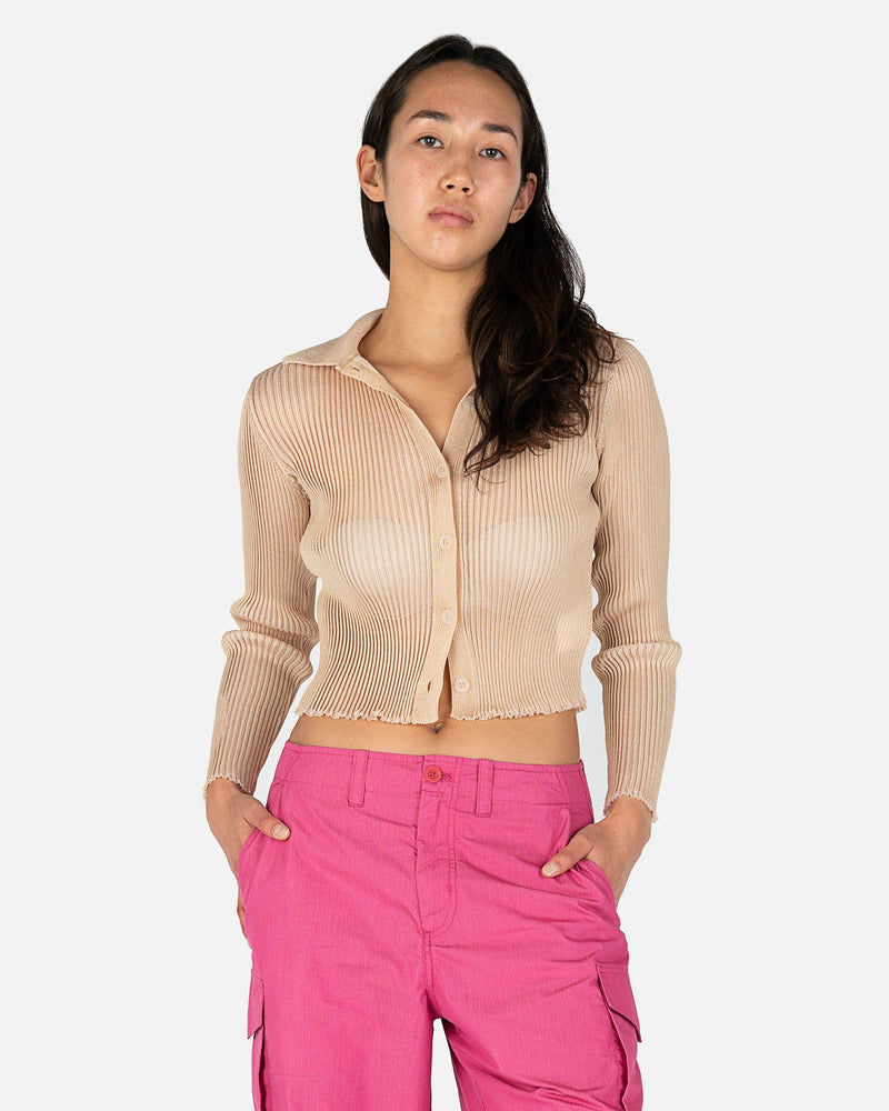 Our Legacy Women Tops Mazzy Polo in Silver Gold Mix