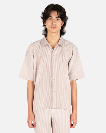 Homme Plissé Issey Miyake Men's Shirts MC April Shirt in Cherry Blossom Pink
