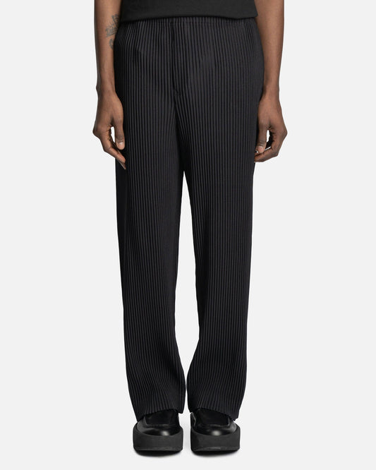 Homme Plissé Issey Miyake Men's Pants MC January Loose Fit Pants in Darkness Brown
