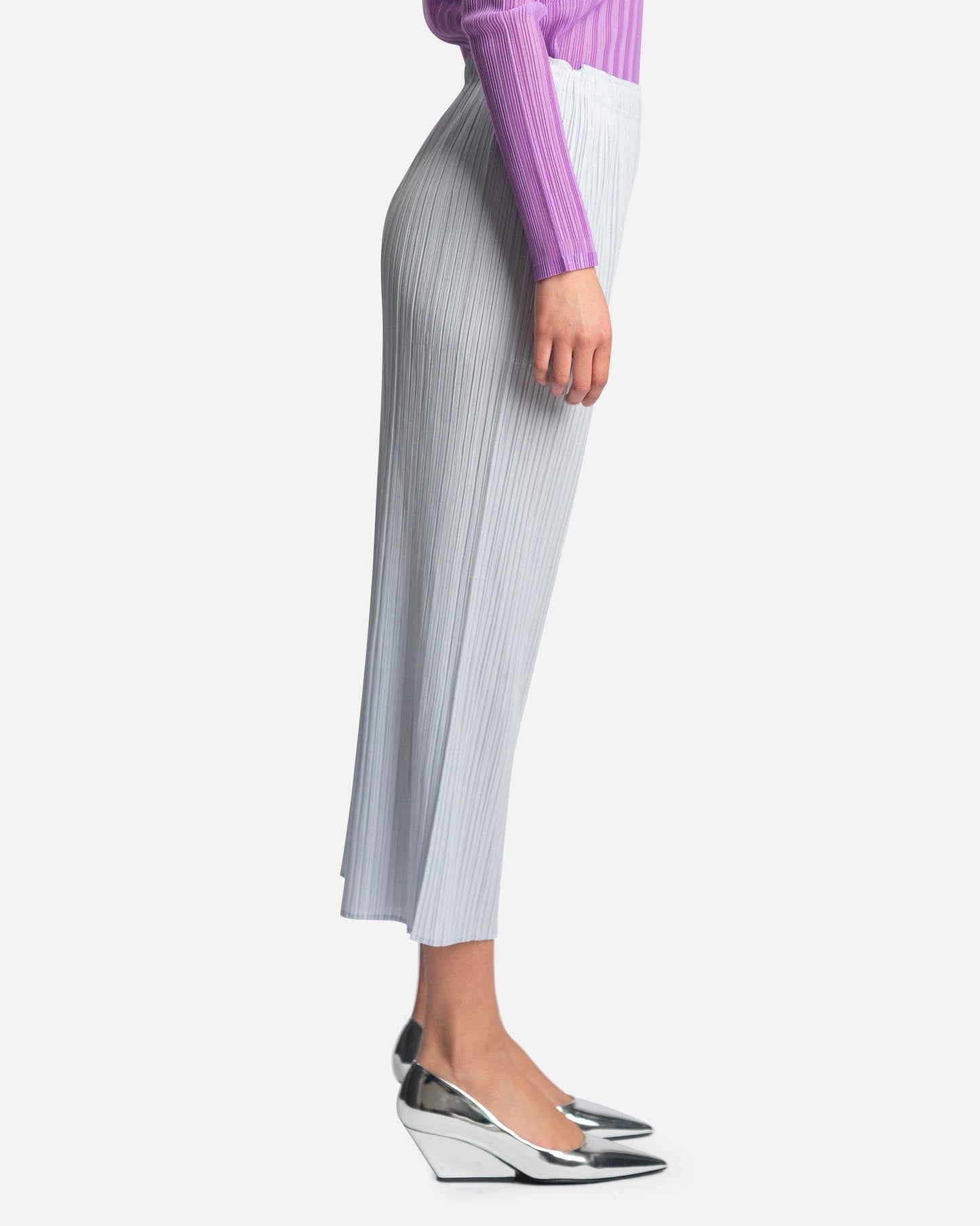Pleats Please Issey Miyake Women Pants MC Pants in Cool Gray