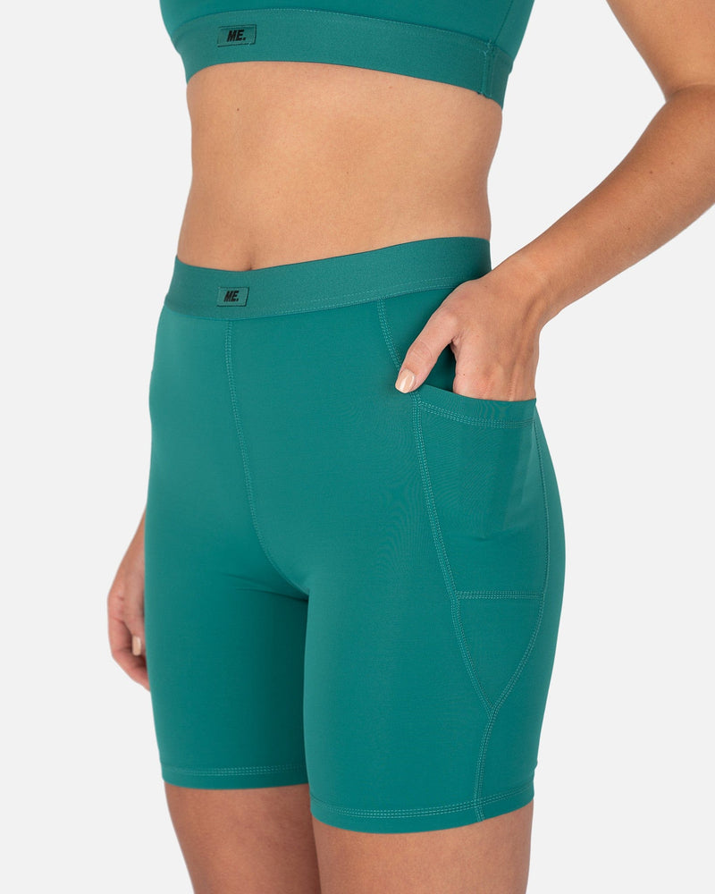 Melody Ehsani Women Shorts ME. Bike Shorts in Teal
