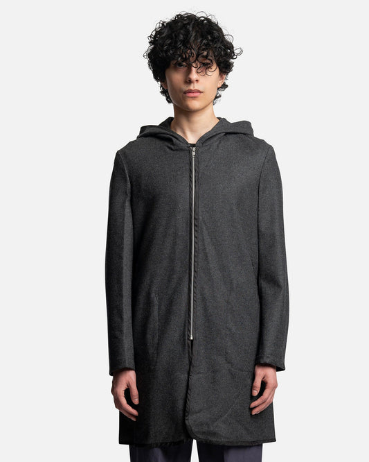 Comme des Garcons Homme Deux Men's Coat Melange-Effect Coat in Gray