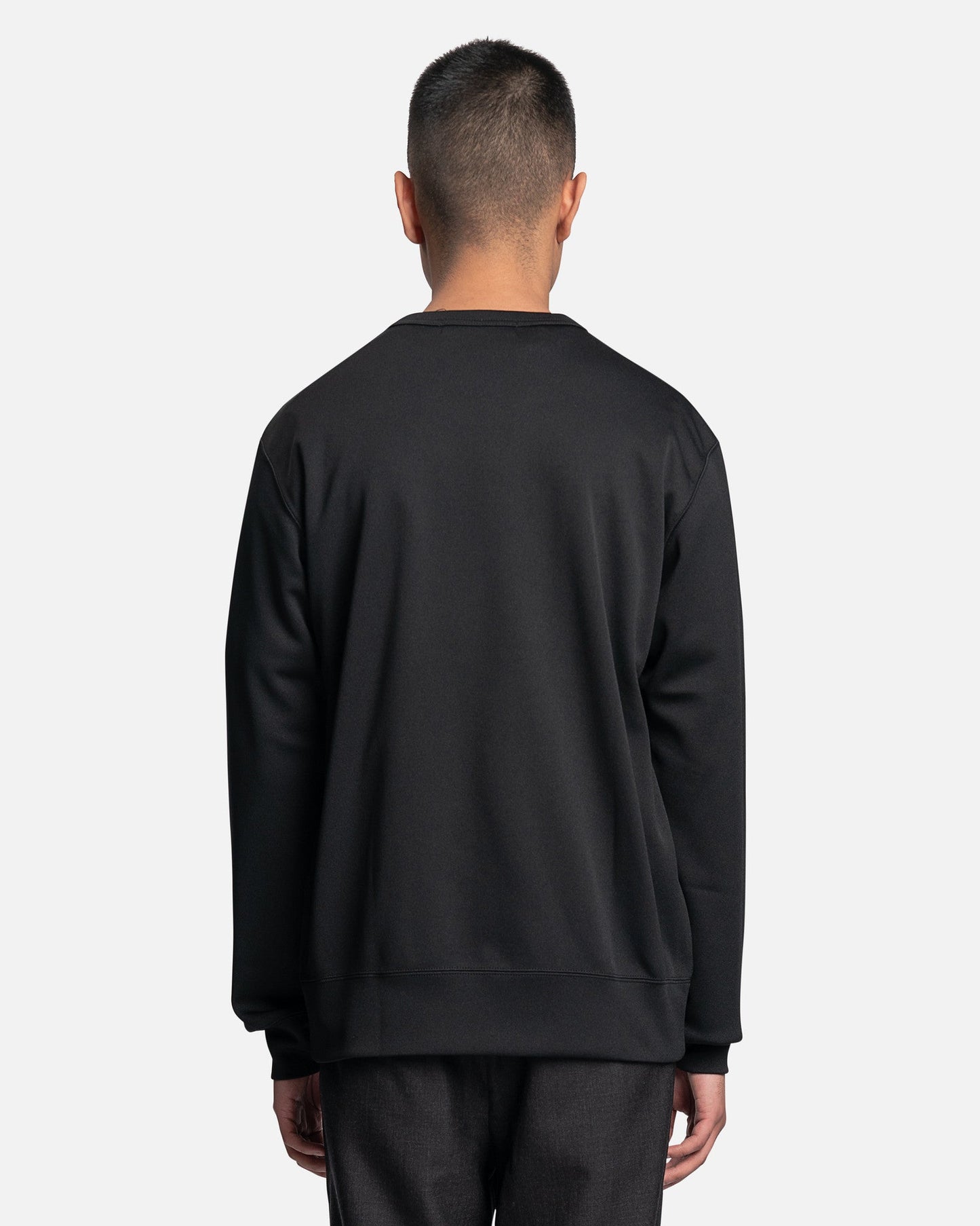 Comme des Garcons Homme Deux Men's Sweatshirts Melange-Effect Roundneck Sweatshirt in Black