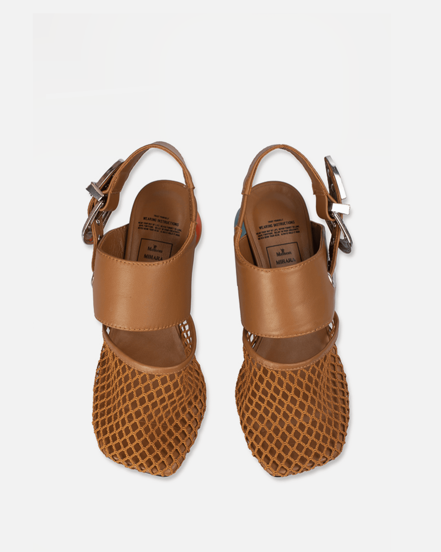 Maison Mihara Yasuhiro Women Sandals Mesh Material Sandal in Brown