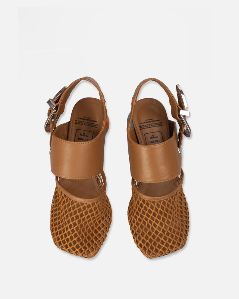 Maison Mihara Yasuhiro Women Sandals Mesh Material Sandal in Brown