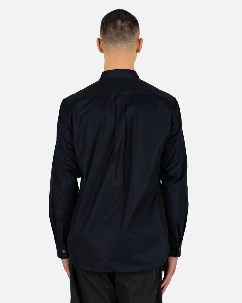 Comme des Garcons Homme Deux Men's Shirts Mickey Mouse Paneled Button-Up in Navy
