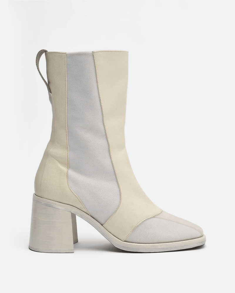 Mid Shaft Boot in White – SVRN Mid Shaft Boot in White – SVRN