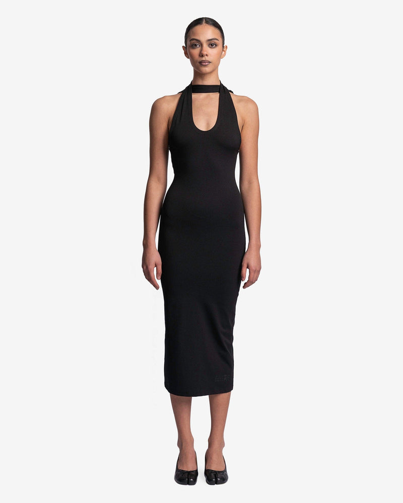 Midi Dress in Black SVRN Midi Dress in Black SVRN