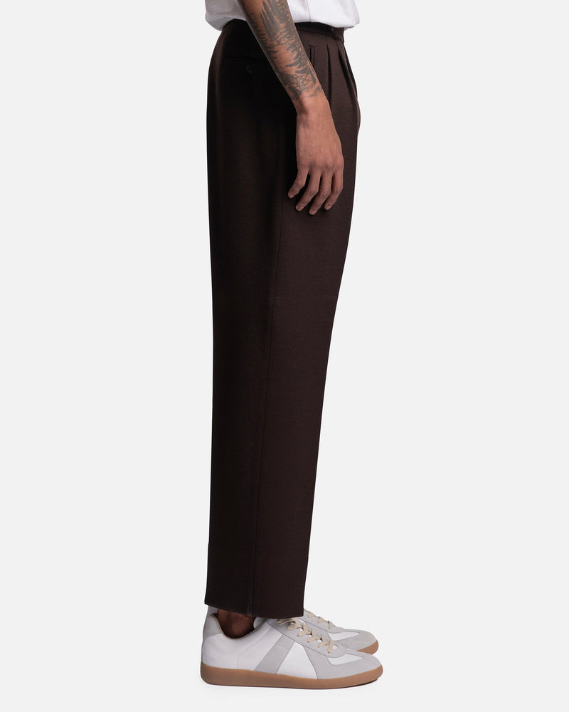 Maison Margiela Men's Pants Milano Stitch Jersey Trousers in Nutmeg