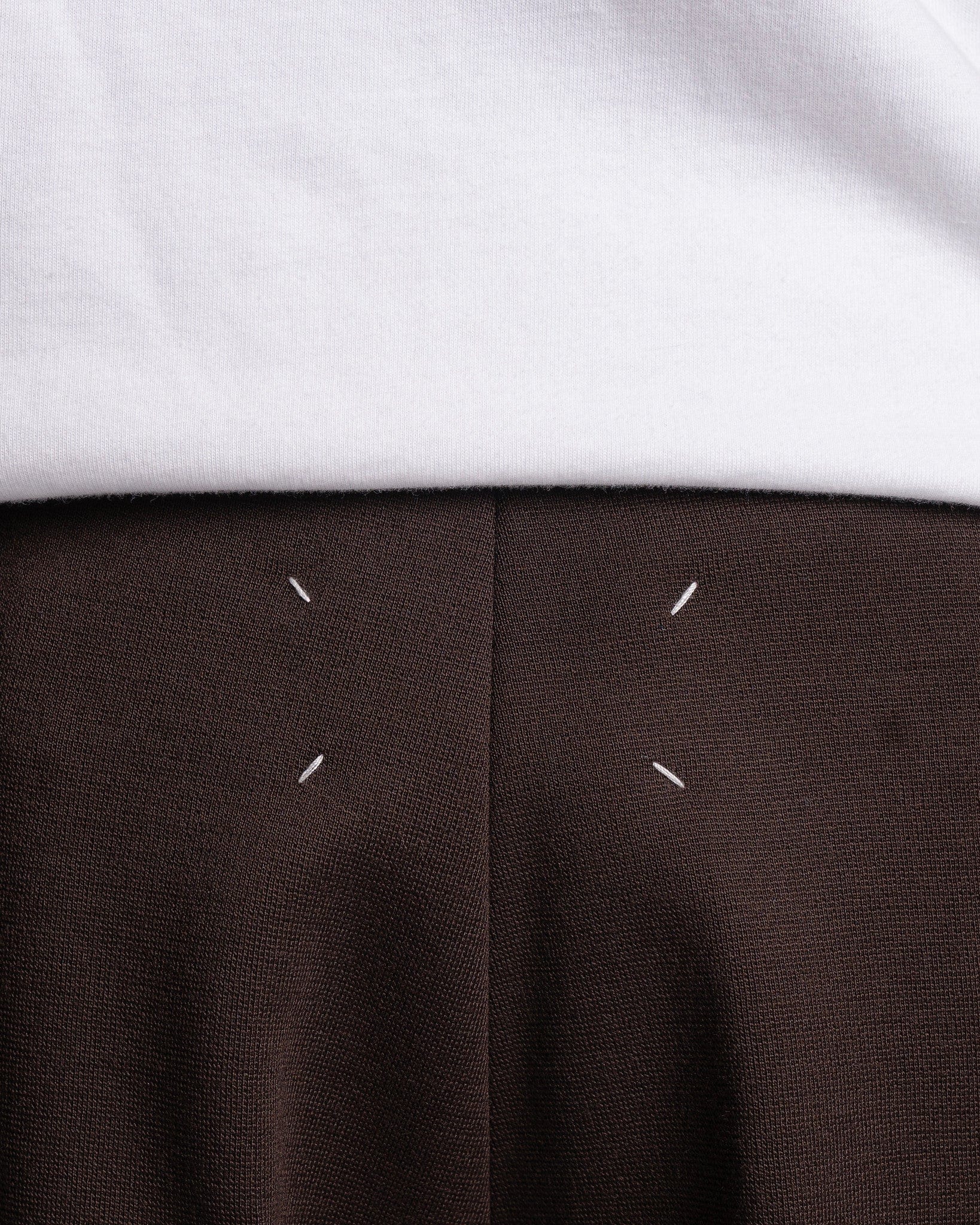 Maison Margiela Men's Pants Milano Stitch Jersey Trousers in Nutmeg