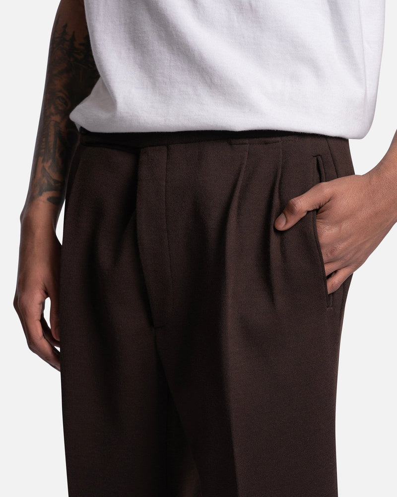 Maison Margiela Men's Pants Milano Stitch Jersey Trousers in Nutmeg