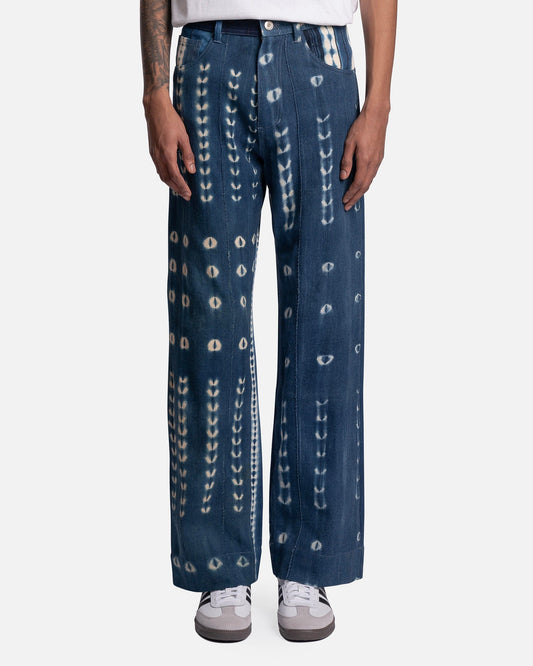 Wales Bonner Men's Jeans Miles Tie-Dye Jeans in Indigo
