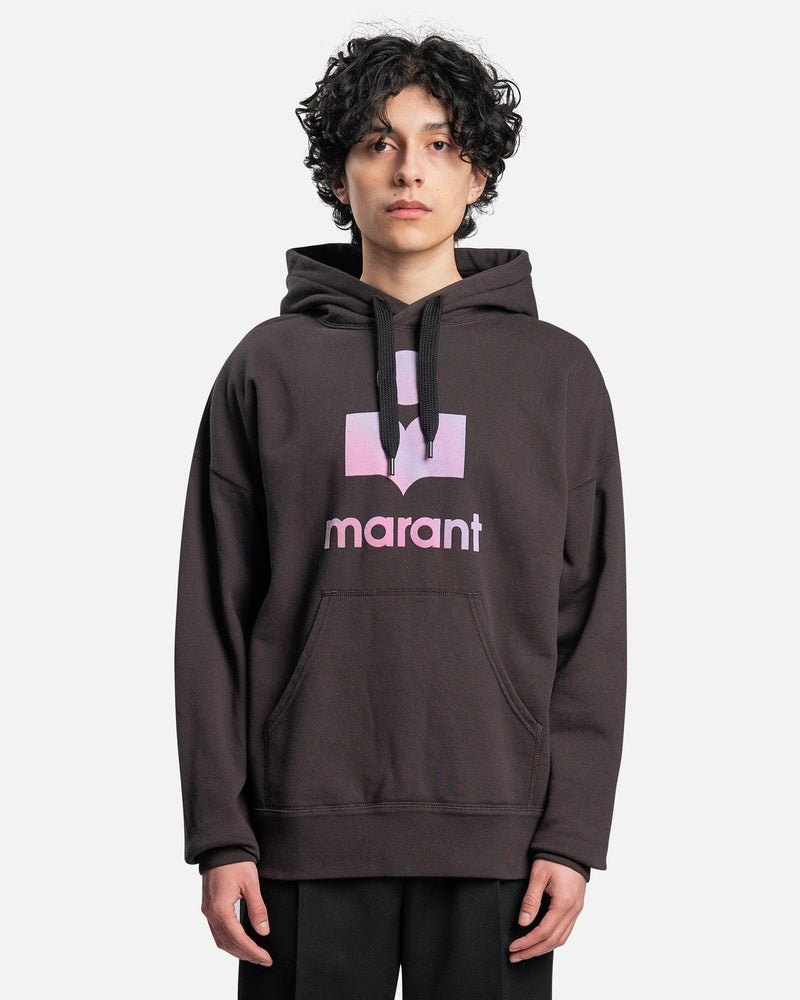 Isabel Marant Homme Men's Sweatshirts Miley Logo Hoodie in Faded Black