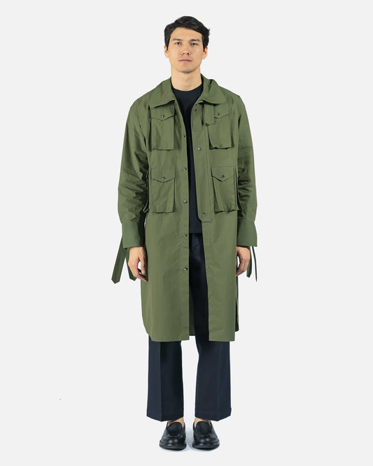 JW Anderson Men's Jackets Military Shirt Tunic in Green