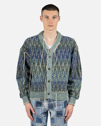 Andersson Bell Milton Heavy Wool Cardigan in Blue