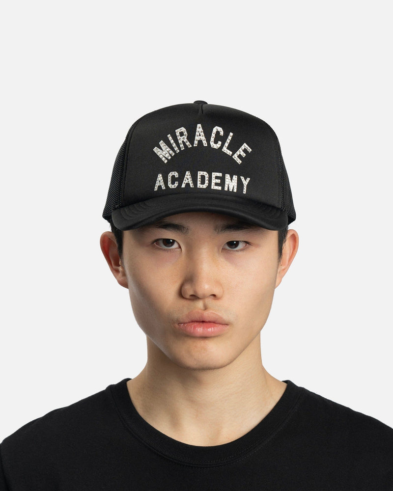 Nahmias Men's Hats O/S Miracle Academy Foam Crystal Trucker Hat in Black/White