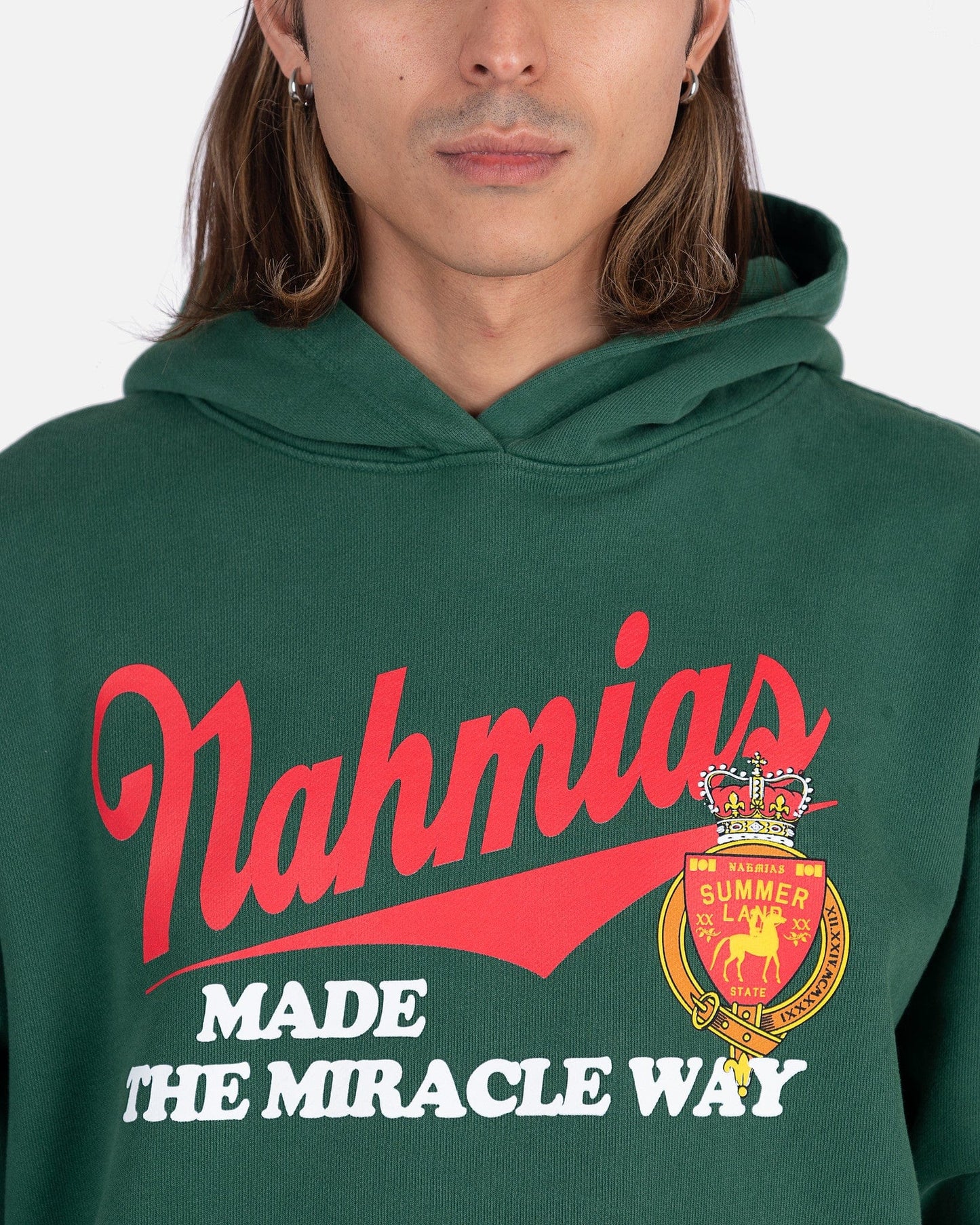 Nahmias Men's Sweater Miracle Way Hoodie in Green