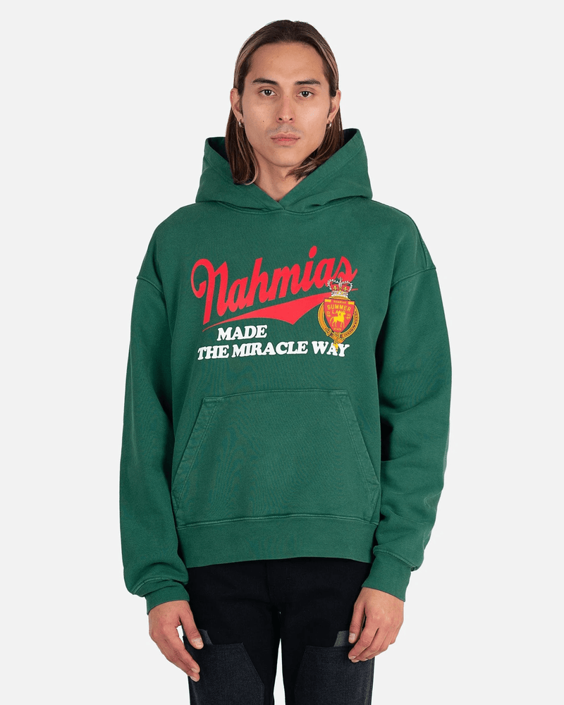 Nahmias Men's Sweater Miracle Way Hoodie in Green