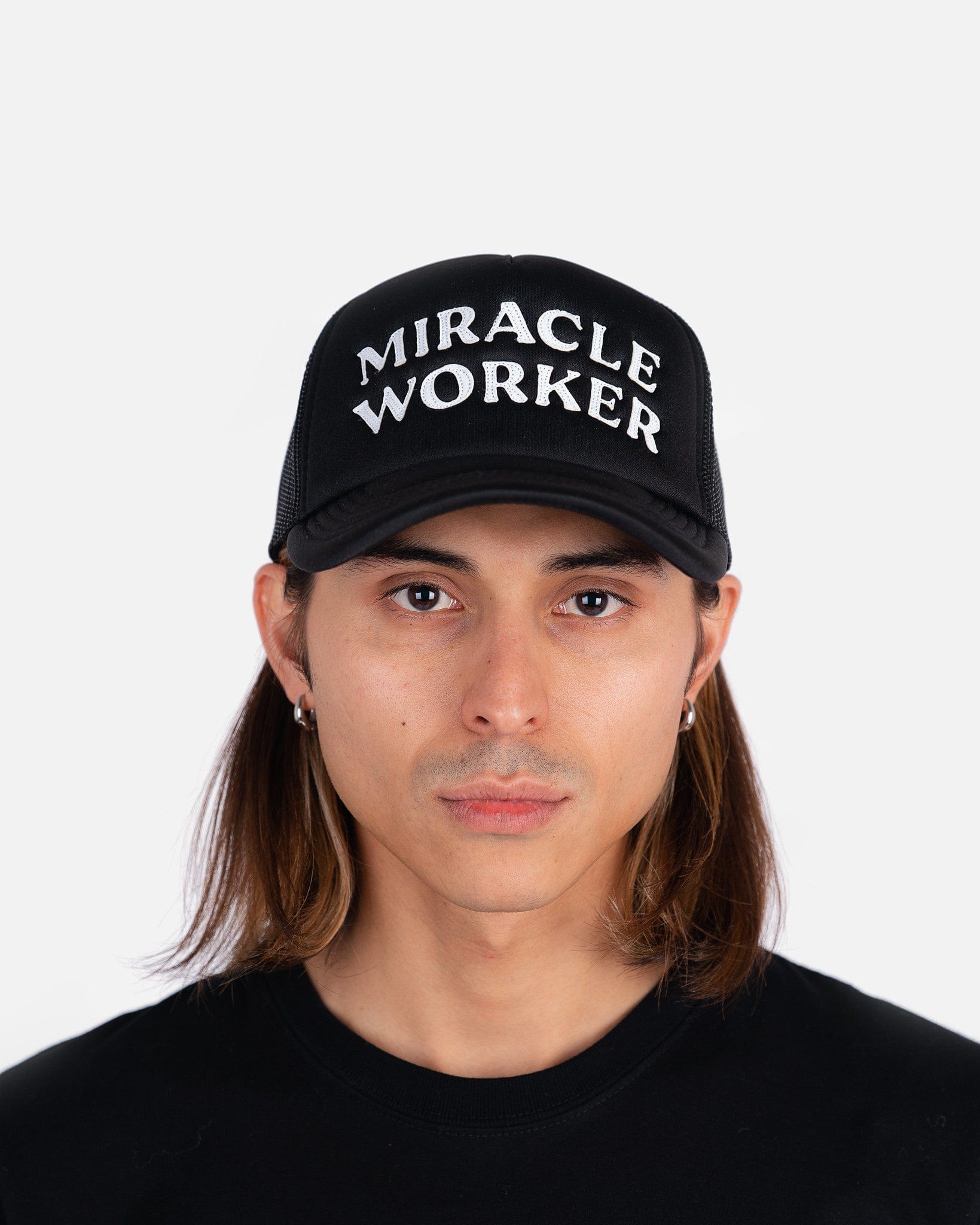 Nahmias Men's Hats Miracle Worker Trucker Hat in Black