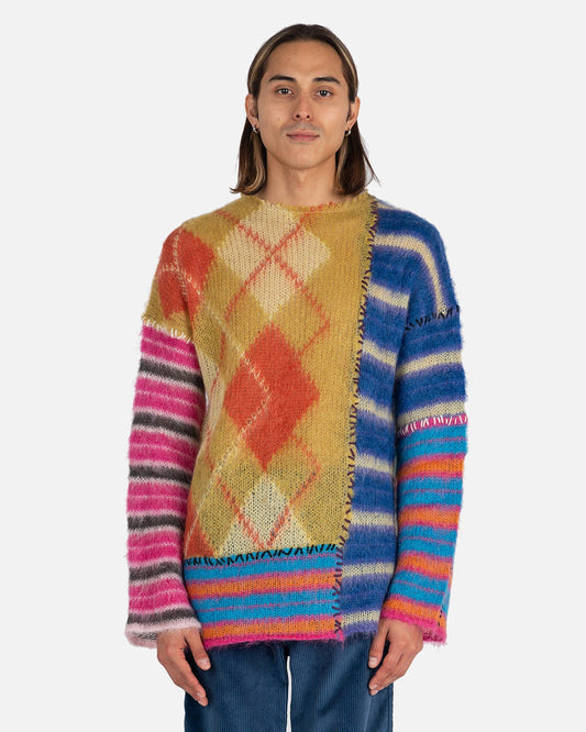 Marni Men's Sweater Mix Patch Sweater in Multicolor