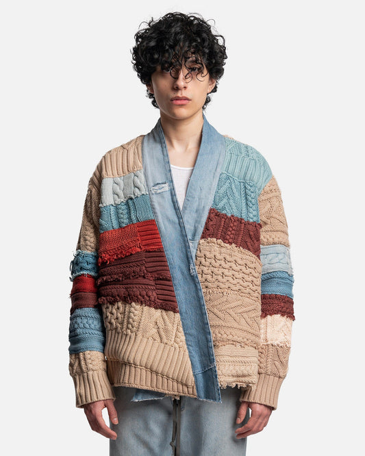 Greg Lauren Men's Jeans Mixed Fisherman GL1 in Multi