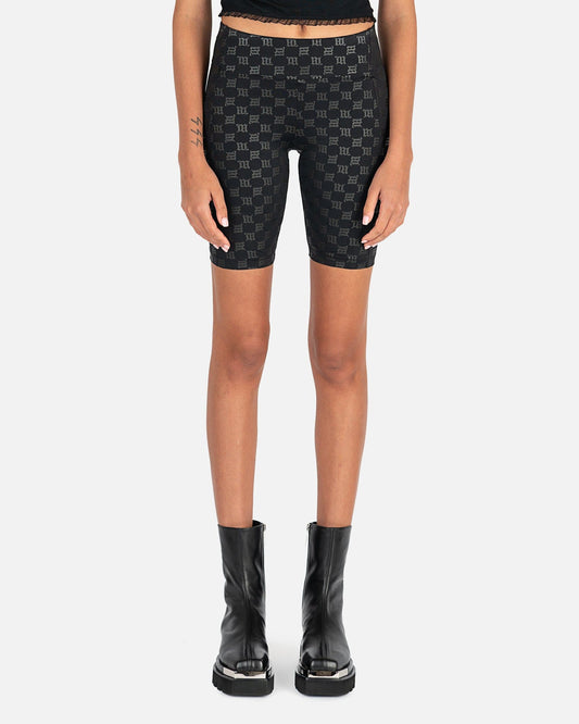 MISBHV Women Shorts Monogram Biker Shorts in Black
