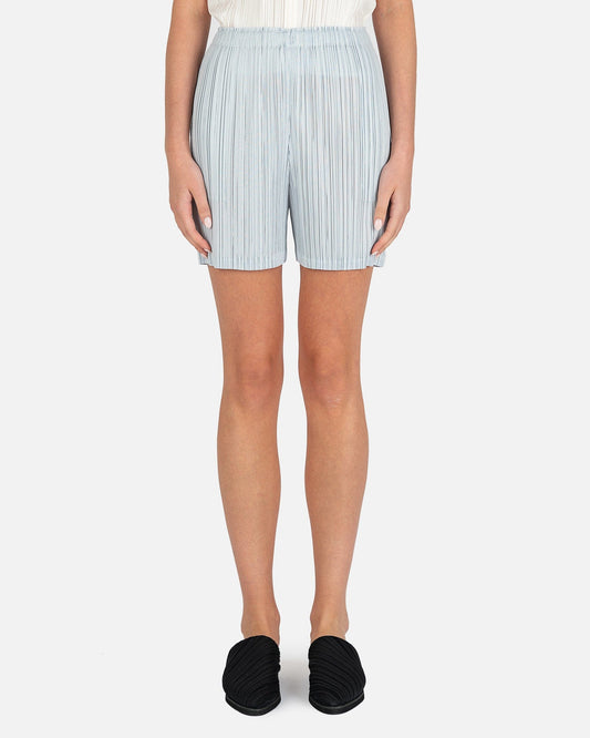 Pleats Please Issey Miyake Women Shorts Monthly Colors Shorts in Cool Grey