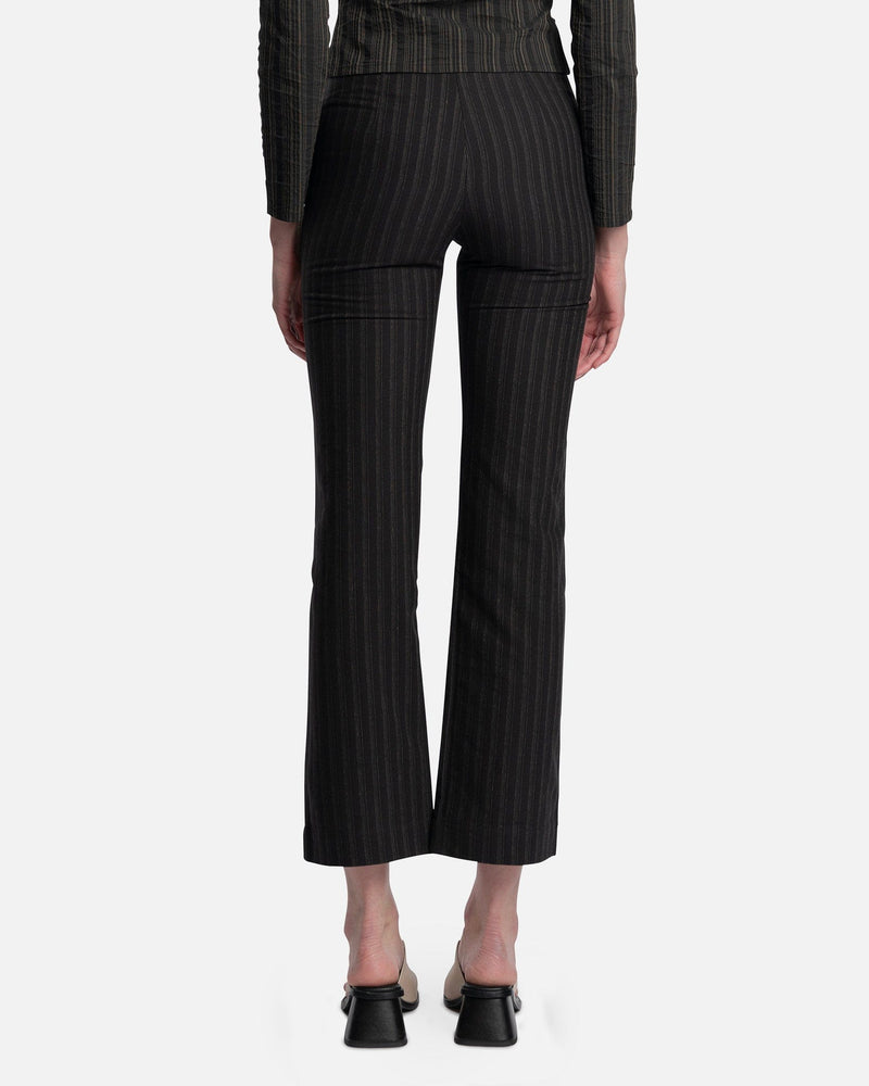 women's wool dress pants Moonless Irregular Front Opening Pant in Black – SVRN