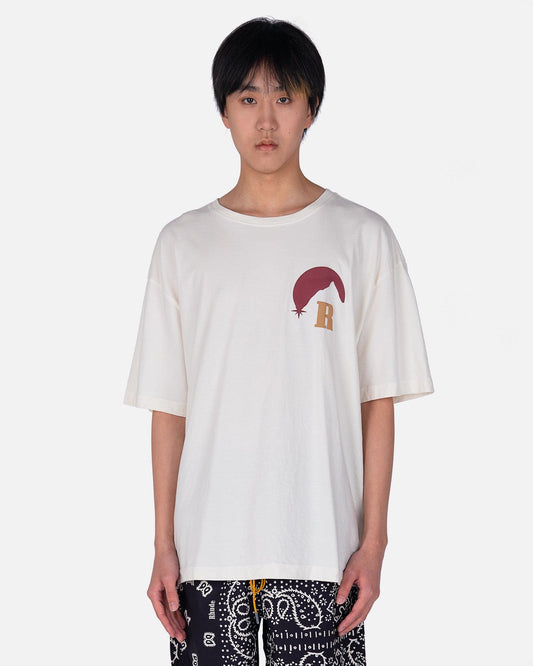 Rhude Men's T-Shirts Moonlight T-Shirt in Vintage White