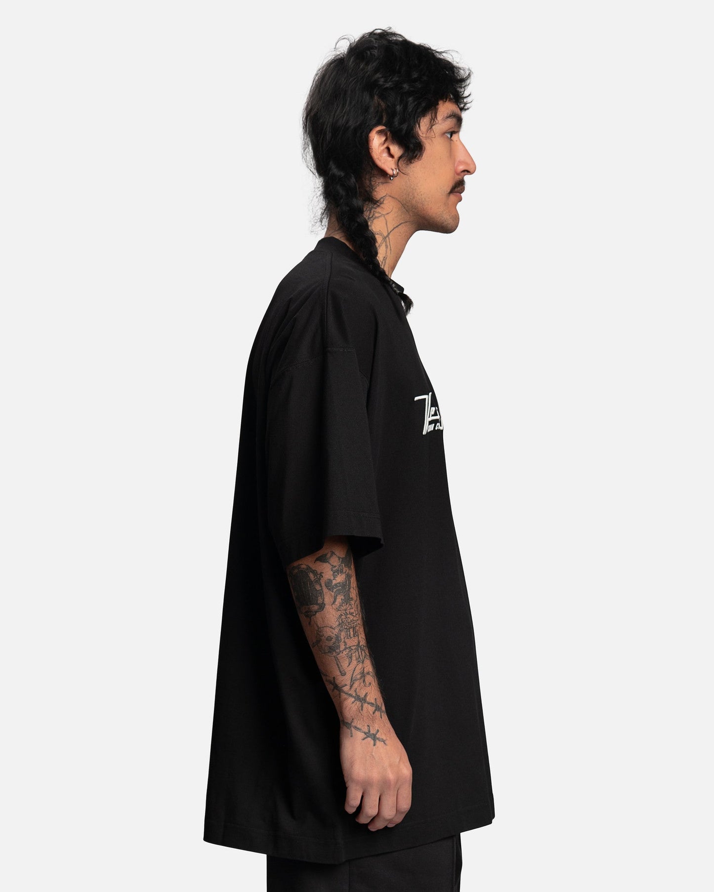 VETEMENTS Motocross Embroidered Logo T-Shirt in Black