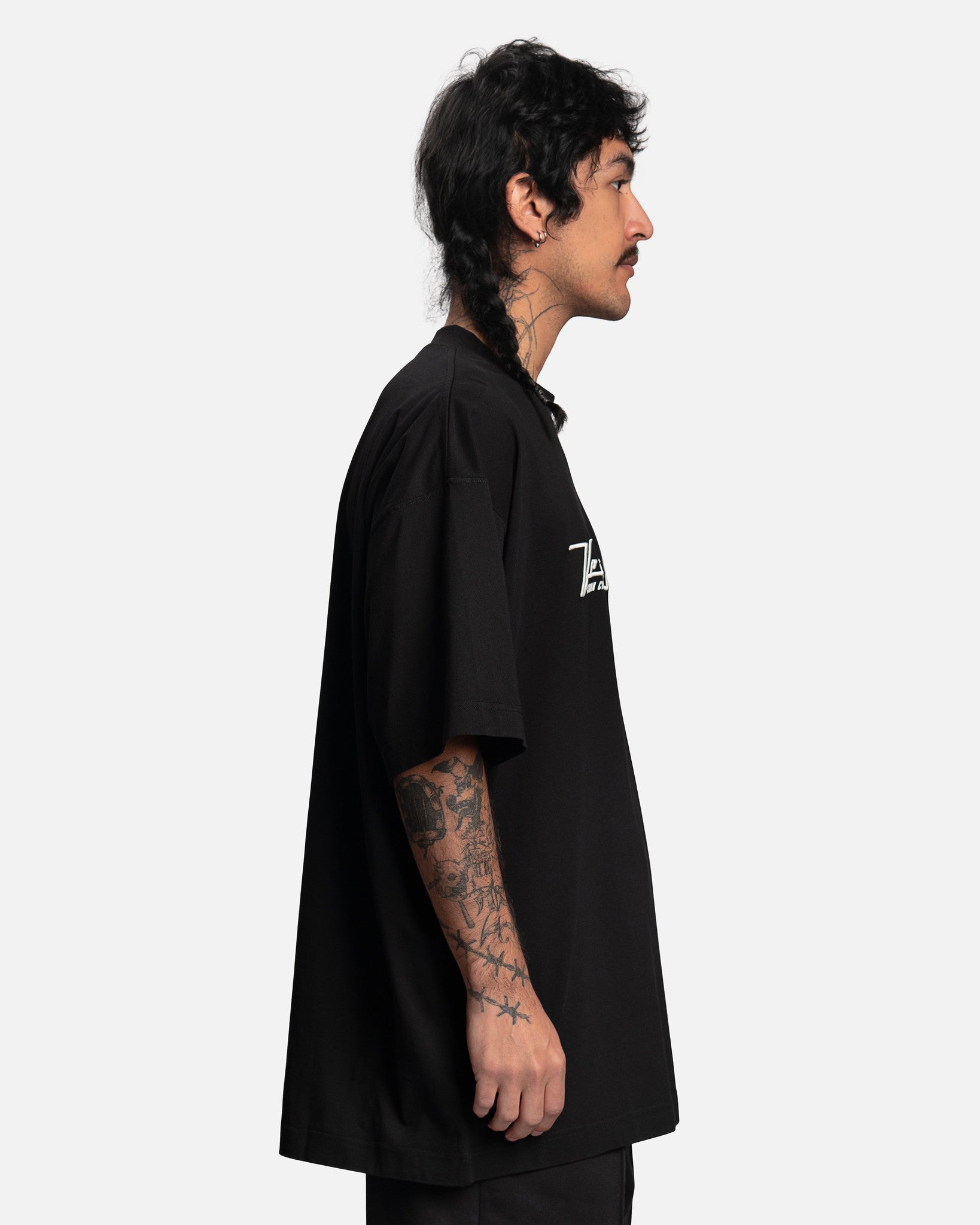 VETEMENTS Motocross Embroidered Logo T-Shirt in Black