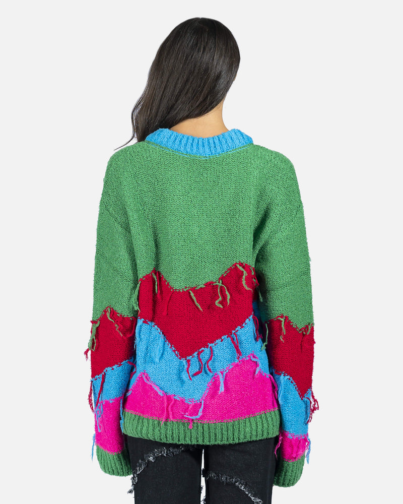 Andersson Bell Mountain Intarsia V-Neck Sweater in Multi