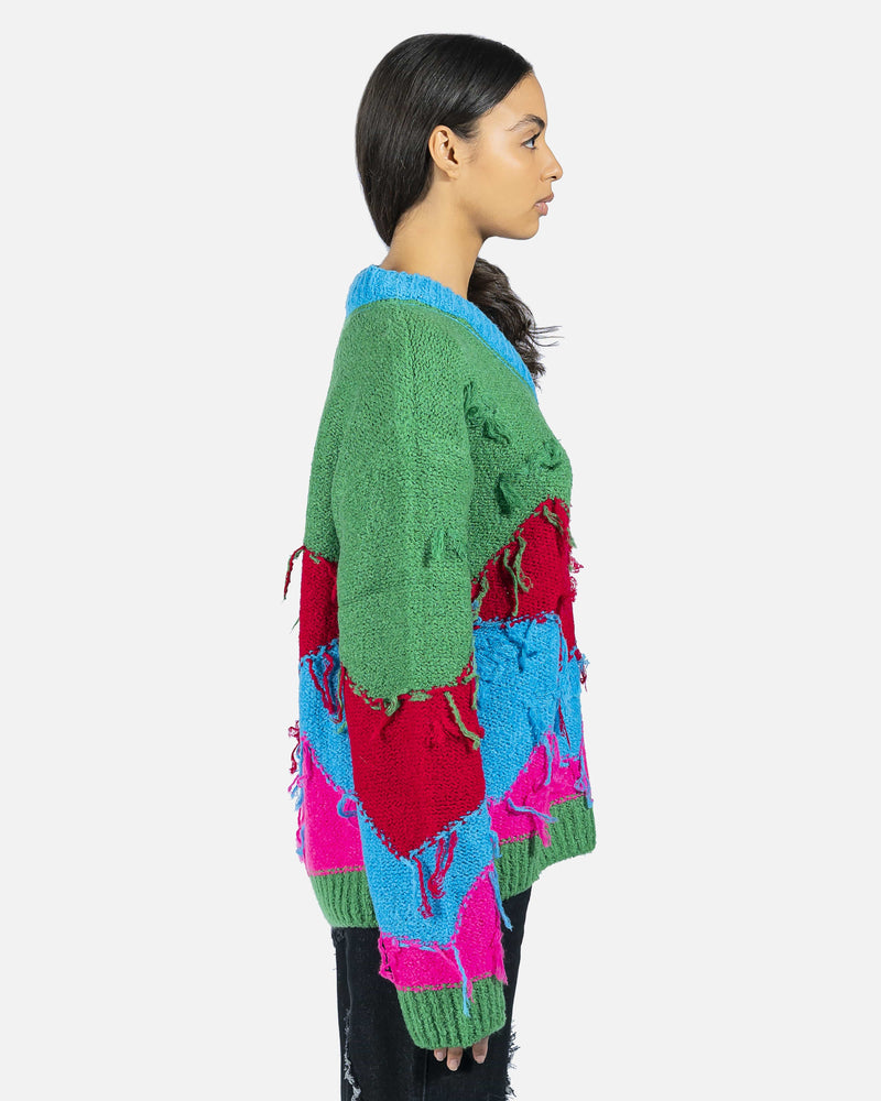 Andersson Bell Mountain Intarsia V-Neck Sweater in Multi