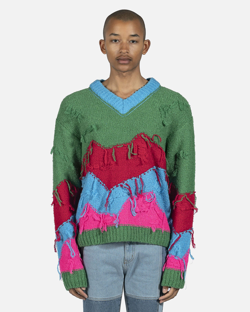 Andersson Bell mens sweater Mountain Intarsia V-Neck Sweater in Multi