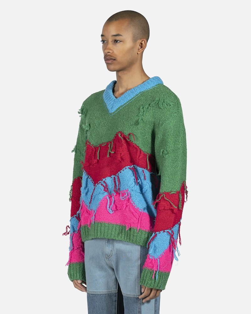 Andersson Bell mens sweater Mountain Intarsia V-Neck Sweater in Multi