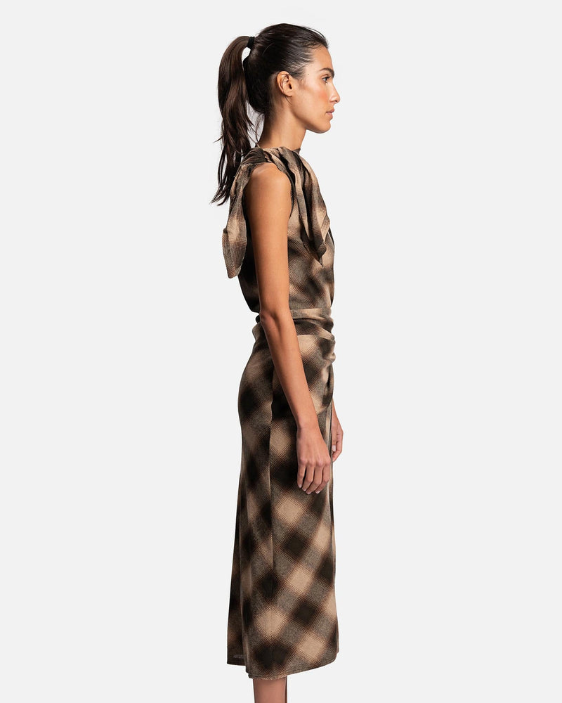 Isabel Marant Etoile Women Dresses Naerys Asymmetric Maxi Dress in Khaki
