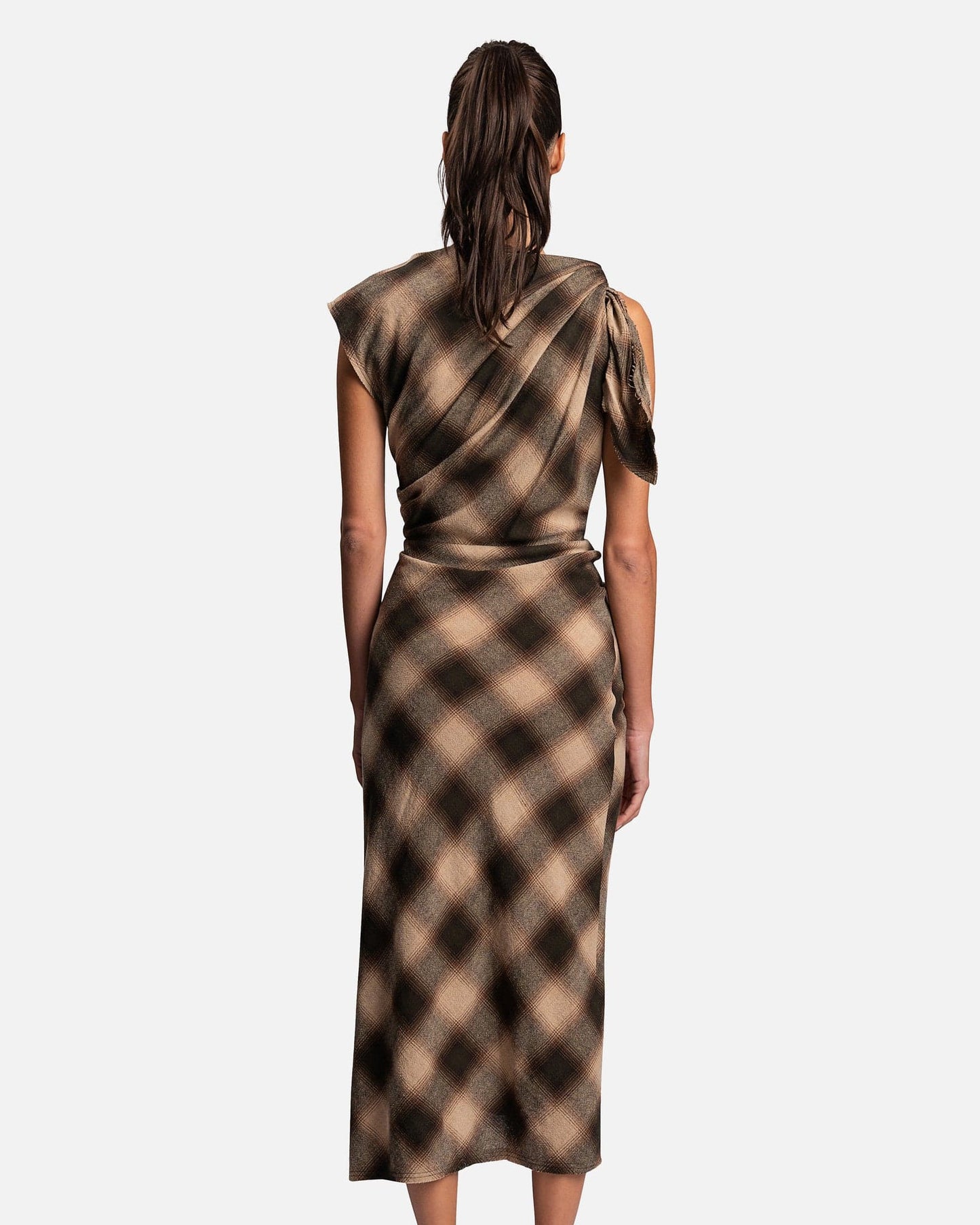 Isabel Marant Etoile Women Dresses Naerys Asymmetric Maxi Dress in Khaki