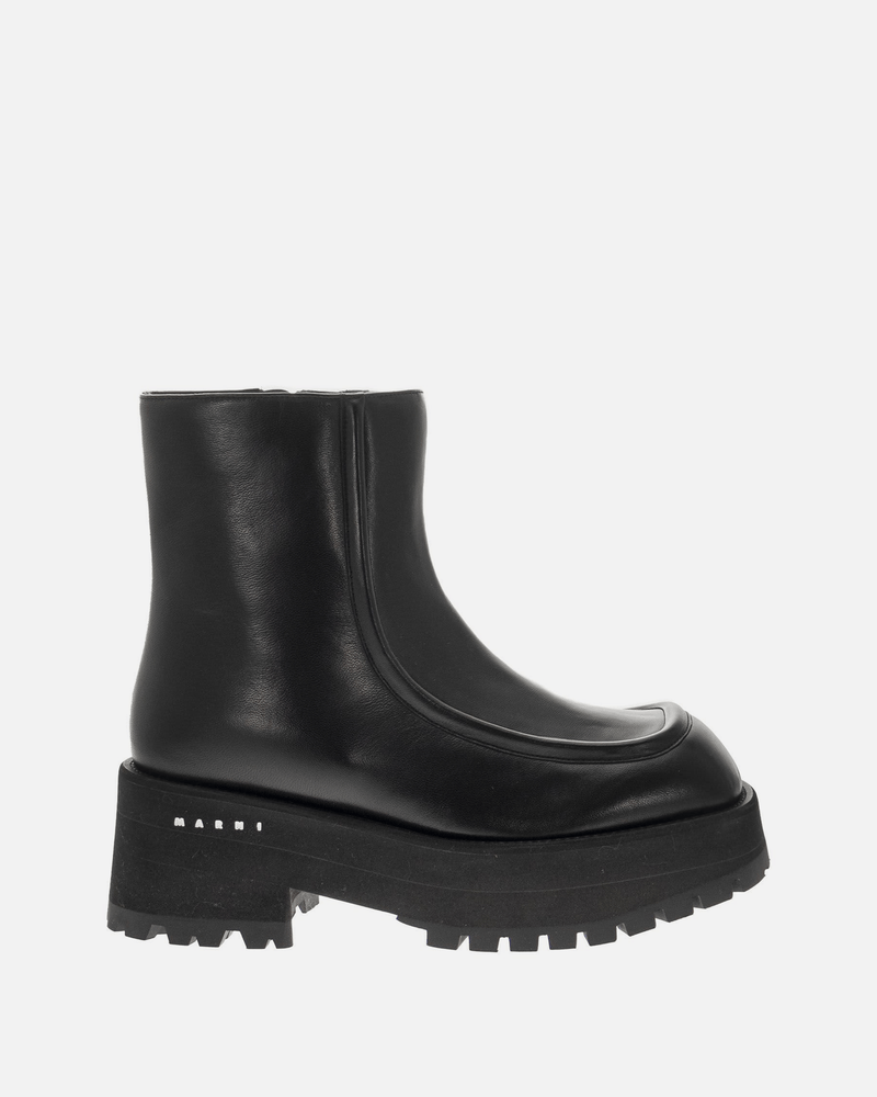 Marni Women Boots Nappa Ankle Boot in Black