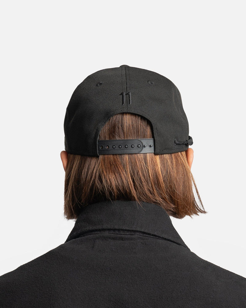 11 by Boris Bidjan Saberi Men's Hats New Era 9Fifty Hat in Black/Black