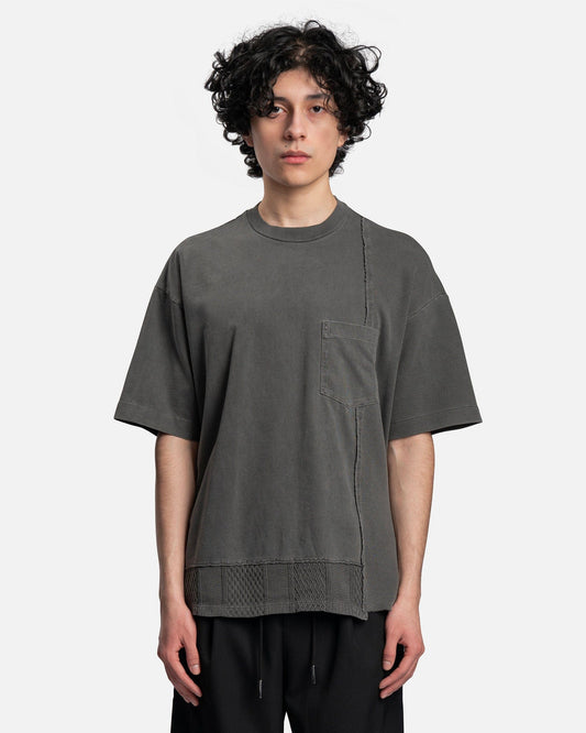 John Elliott Men's T-Shirts New Reconstructed SS T in Washed Black