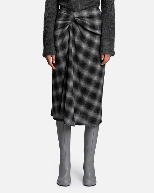 Isabel Marant Etoile Women Skirts Nicole Checked Skirt in Anthracite