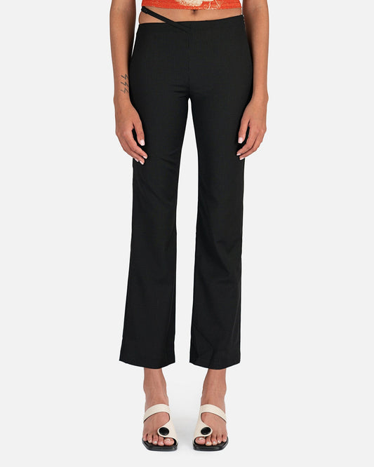 Paloma Wool Women Pants Nicos Straight Leg Pinstripe Pants in Black